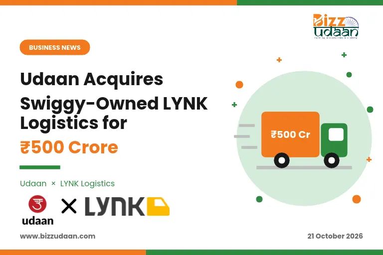 Udaan Acquires Swiggy-Owned LYNK Logistics for Rs 500 Crore